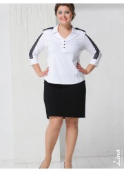 Блуза Инна (ТД Лина) белый/черный