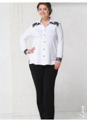 Блуза Астра (ТД Лина) белый/черный