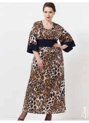 Платье Джуна (ТД Лина) леопард коричнево-синий