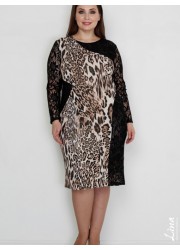 Платье Аида (ТД Лина) леопард 2